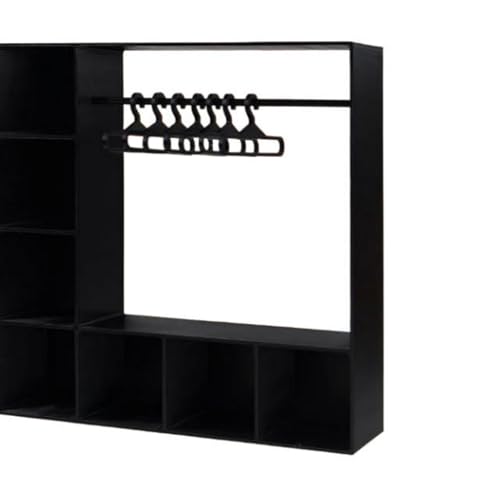 Großpuppengarderobe mit 10 Kleiderbügeln Kleidung Aufbewahrungsbox (schwarz) (a) von Ocuuer