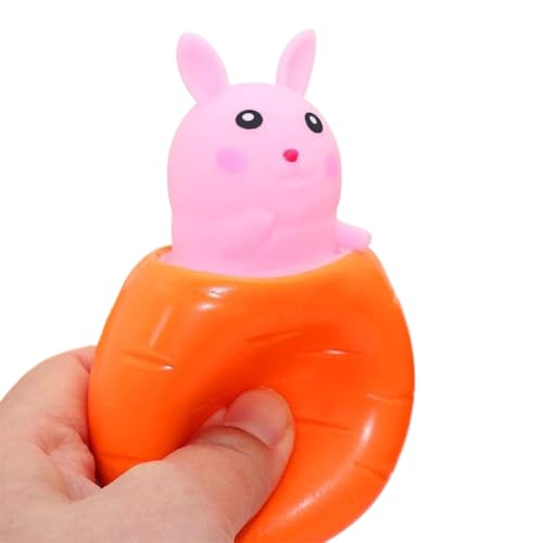 OCUUER Ostern Karotten Kaninchen -Spielzeug, niedliche Hase Squeeze Bubbles Stress Relief Toy, Osterparty bevorzugt Geschenke for Kinder Osternkorb Stoffe von Ocuuer