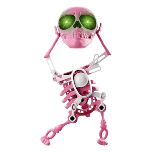 Ocuuer Tanzes Skelettspielzeug Wind Up Skeleton Frühling Uhrenspielzeug (helles Sound Pink) (hell und Sound rosa) von Ocuuer