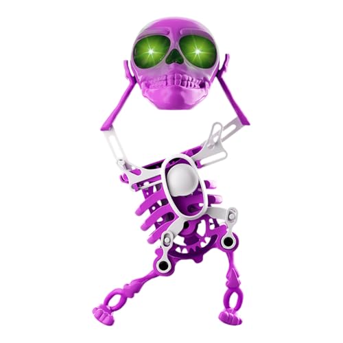 Ocuuer Tanzes Skelettspielzeug Wind Up Skeleton Frühling Uhrenspielzeug (hellklang lila) (hell und Klang lila) von Ocuuer