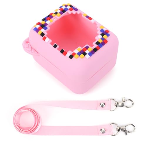 Silikonabdeckung Hülle Schockdes Schutzhülle Anti -Drop -Schutzhalter waschbar mit Lanyard for Digital Pet Interactive Virtual (Pink) von Ocuuer
