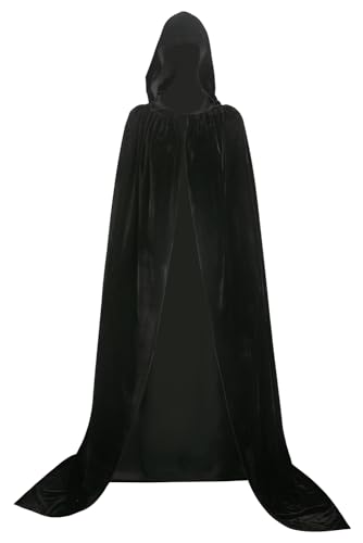 Oddfirm Umhang mit Kapuze Lange Kapuzenmantel Samt Umhang Mittelalter Hexen Vampir Robe Cape Mantel Satin Halloween Karneval Party Kostüm Oddfirm Umhang mit Kapuze Lange Kapuzenmantel Samt Umhang Mittelalter Hexen Vampir Robe Cape Mantel Satin Halloween Karneval Party Kostüm von Oddfirm
