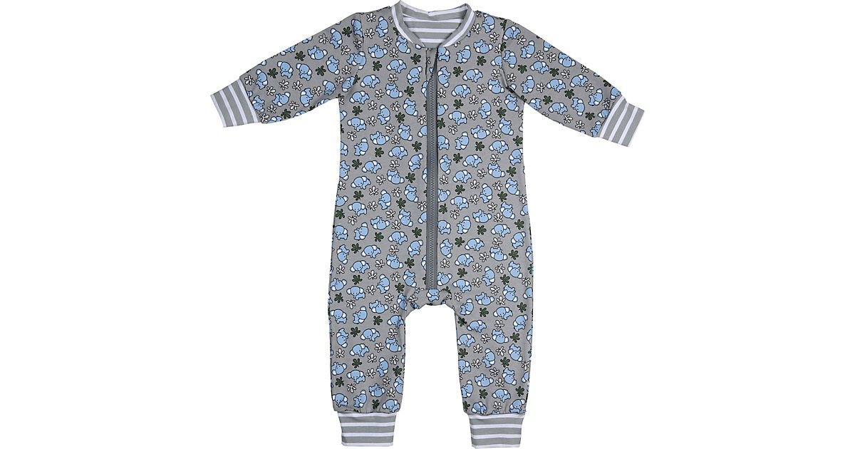 Jersey-Schlaf-Overall, grey OC grau Gr. 56/62 von Odenwälder