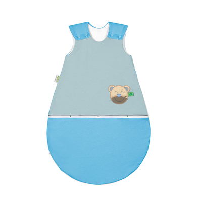 Odenwälder Jersey-Schlafsack "mucki AIR" color-blocking sky blue von Odenwälder