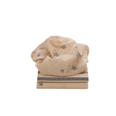 odenwälder Mullwindeln 3er-Pack beige 80 x 80 cm von Odenwälder Babynest