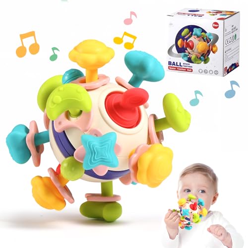 Oderra Sensorisches Montessori, Squeeze Zahnen Babyspielzeug, Geschenke für 0-6 Monate Baby Kleinkind Jungen Mädchen Oderra Sensorisches Montessori, Squeeze Zahnen Babyspielzeug, Geschenke für 0-6 Monate Baby Kleinkind Jungen Mädchen von Oderra