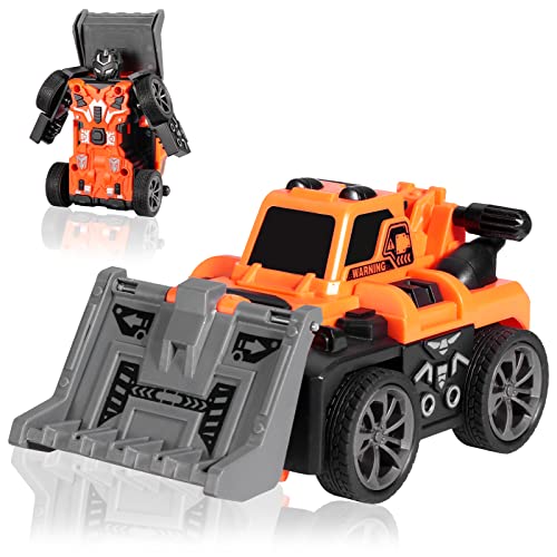 Oderra Roboter-Spielzeug, 2-in-1 Transformer, Roboter Auto, Spielzeug, kleines Auto für Jungen von 3 bis 14 Jahren (Orange) von Oderra