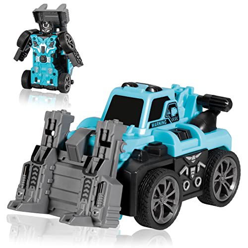 Oderra Verformung für Kinder, Roboterspielzeug, 12 cm, Transformerspielzeug, 2 in 1 (blau), Auto von Oderra