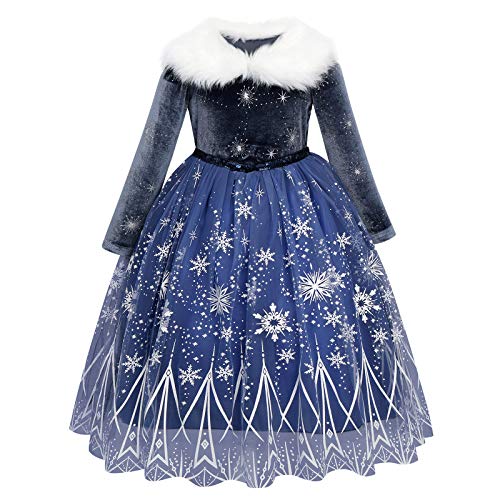 Odizli Anna und Elsa Kleid Kinder Mädchen Frozen Eiskönigin 2 Verkleidung Prinzessin Kostüm Halloween Karneval Geburtstag Cosplay Faschingskostüm Schneeflocke Samt Kleid Dunkelblau 01-1PC 3-4 Jahre Odizli Anna und Elsa Kleid Kinder Mädchen Frozen Eiskönigin 2 Verkleidung Prinzessin Kostüm Halloween Karneval Geburtstag Cosplay Faschingskostüm Schneeflocke Samt Kleid Dunkelblau 01-1PC 3-4 Jahre von Odizli