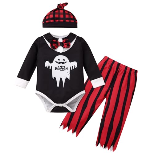 Odizli Halloween Kostüm Baby Jungen Neugeborene Piraten Geister Skelett Verkleiden Piratenkostüm Langarm Strampler + Hosen + Hut Outfit Karneval Cosplay Faschingskostüm Schwarz Weiß 6-9 Monate Odizli Halloween Kostüm Baby Jungen Neugeborene Piraten Geister Skelett Verkleiden Piratenkostüm Langarm Strampler + Hosen + Hut Outfit Karneval Cosplay Faschingskostüm Schwarz Weiß 6-9 Monate von Odizli