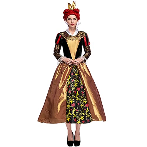 Odizli Herzkönigin Kostüm Damen Erwachsene Alice im Wunderland Herz-Königin Rote Königin Kleid Halloween Karneval Fasching Party Cosplay Faschingskostüme Prinzessin Ballkleid+Krone Gelb M Odizli Herzkönigin Kostüm Damen Erwachsene Alice im Wunderland Herz-Königin Rote Königin Kleid Halloween Karneval Fasching Party Cosplay Faschingskostüme Prinzessin Ballkleid+Krone Gelb M von Odizli