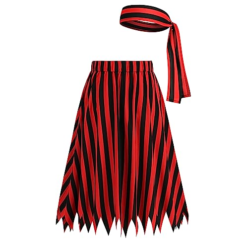 Odizli Piratenkostüm Damen Piraten Kostüm Frauen Piratenkleid Mittelalter Wikinger Renaissance Viktorianische Kleidung Kurz Streifen Rock Bandana Zubehör Halloween Karneval Faschingskostüme Rot-B S Odizli Piratenkostüm Damen Piraten Kostüm Frauen Piratenkleid Mittelalter Wikinger Renaissance Viktorianische Kleidung Kurz Streifen Rock Bandana Zubehör Halloween Karneval Faschingskostüme Rot-B S von Odizli