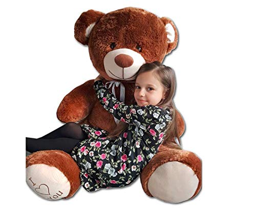 Odolplusz Riesen Teddybären 160 cm - Baby Kuscheltiere Große Teddy - Kuscheltier Für Babys Riesen Teddybär - XXL Plüschtier Teddy Bär, Geschenkideen Zum Geburtstag, Geschenke Zum Jahrestag (Braun) von Odolplusz