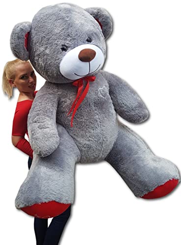 Odolplusz XXL Teddybär Bär 1,9m grau Kuschelbär 190 cm Teddy Plüschtier Kuscheltier von Odolplusz