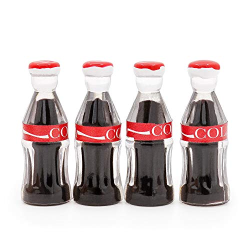 Odoria 1/12 Miniatur Cola Flaschen 4 Stück Puppenhaus Zubehör von Odoria