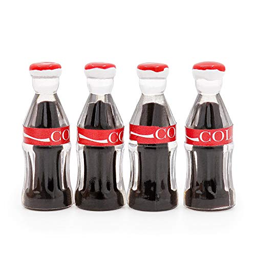 Odoria 1/12 Miniatur Cola Flaschen 4 Stück Puppenhaus Zubehör von Odoria