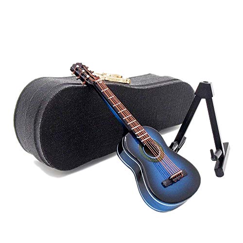 Odoria 1/12 Miniatur Gitarre Puppenhaus Musikinstrumente Zubehör, Blaue von Odoria