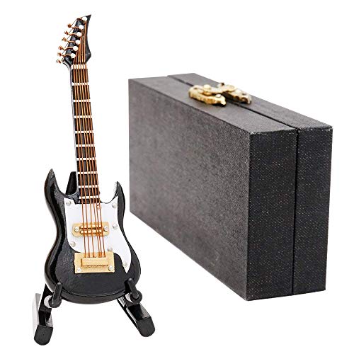 Odoria 1/12 Miniatur Gitarre Puppenhaus Musikinstrumente Zubehör, Schwarz Odoria 1/12 Miniatur Gitarre Puppenhaus Musikinstrumente Zubehör, Schwarz von Odoria