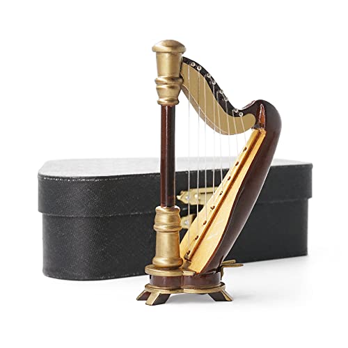 Odoria 1/12 Miniatur Harfe Puppenhaus Musikinstrumente Zubehör von Odoria