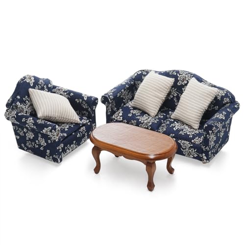 Odoria 1/12 Miniatur Puppenhaus Tisch Couchtisch Braun und Sessel Sofa Set Miniaturen Couch Puppenstube Möbel Zubehör Odoria 1/12 Miniatur Puppenhaus Tisch Couchtisch Braun und Sessel Sofa Set Miniaturen Couch Puppenstube Möbel Zubehör von Odoria
