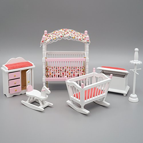 Odoria 1/12 Miniatur Schlafzimmer Möbel Set 6 Stück Puppenhaus Zubehör Odoria 1/12 Miniatur Schlafzimmer Möbel Set 6 Stück Puppenhaus Zubehör von Odoria