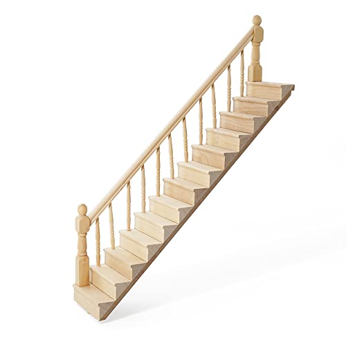 Odoria 1/12 Miniatur Treppe Holz Puppenhaus Möbel Zubehör, Links von Odoria