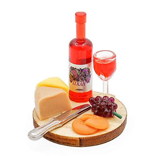 Odoria 1/12 Miniatur Essen und Trinken Wein und Käse Puppenhaus Küche Lebensmittel Zubehör von Odoria