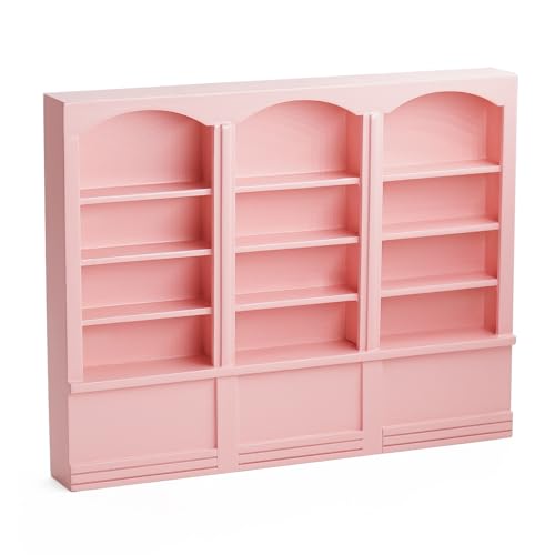 Odoria Puppenhaus Bücherregal Vitrine Miniatur: 1/12 Maßstab Wandregale Rosa für Bücher Bibliothek Schule Büro - Mini Regal Wand Holz Möbel Niedlich Wohnzimmer Odoria Puppenhaus Bücherregal Vitrine Miniatur: 1/12 Maßstab Wandregale Rosa für Bücher Bibliothek Schule Büro - Mini Regal Wand Holz Möbel Niedlich Wohnzimmer von Odoria