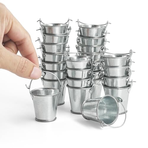 Odoria Puppenhaus Eimer aus Metall Miniatur: 24 STK 1/12 Maßstab Leer Blecheimer mit Henkel Silber Pflanzen Garten Container - Mini Wichtel Eiskübel Trinken für Bar Küche Realistisch Stütze Odoria Puppenhaus Eimer aus Metall Miniatur: 24 STK 1/12 Maßstab Leer Blecheimer mit Henkel Silber Pflanzen Garten Container - Mini Wichtel Eiskübel Trinken für Bar Küche Realistisch Stütze von Odoria