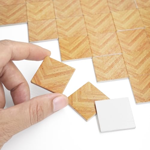 Odoria Puppenhaus Fußboden Fliesen Miniatur: 1/12 Maßstab Quadratisch Parkett Holz Diorama Raum Vintage Gräte - Mini Bodenbelag Gebäude Bauteile Schlafzimmer Wohnzimmer Handwerk DIY 18x18 cm² Odoria Puppenhaus Fußboden Fliesen Miniatur: 1/12 Maßstab Quadratisch Parkett Holz Diorama Raum Vintage Gräte - Mini Bodenbelag Gebäude Bauteile Schlafzimmer Wohnzimmer Handwerk DIY 18x18 cm² von Odoria