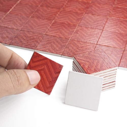 Odoria Puppenhaus Fußboden Fliesen Miniatur: 1/12 Maßstab Quadratisch Parkett Holz Diorama Raum Vintage Rot - Mini Bodenbelag Gebäude Bauteile Schlafzimmer Wohnzimmer Handwerk DIY 27x27 cm² Odoria Puppenhaus Fußboden Fliesen Miniatur: 1/12 Maßstab Quadratisch Parkett Holz Diorama Raum Vintage Rot - Mini Bodenbelag Gebäude Bauteile Schlafzimmer Wohnzimmer Handwerk DIY 27x27 cm² von Odoria