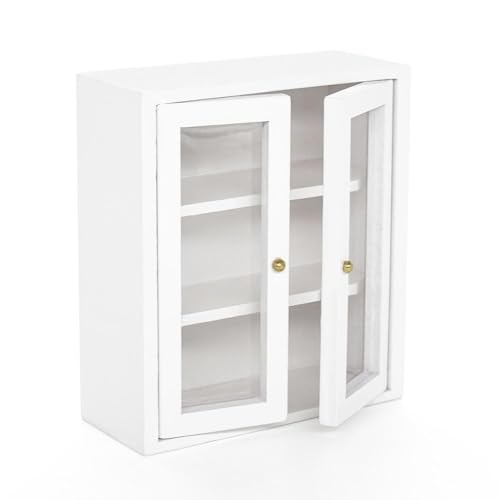 Odoria Puppenhaus Hängeschrank Schrank Miniatur: 1/12 Maßstab Weiß Buffetschrank Bücherschrank für Badezimmer Küche Modern - Mini Wandschrank Oberschrank Möbel Holz Odoria Puppenhaus Hängeschrank Schrank Miniatur: 1/12 Maßstab Weiß Buffetschrank Bücherschrank für Badezimmer Küche Modern - Mini Wandschrank Oberschrank Möbel Holz von Odoria