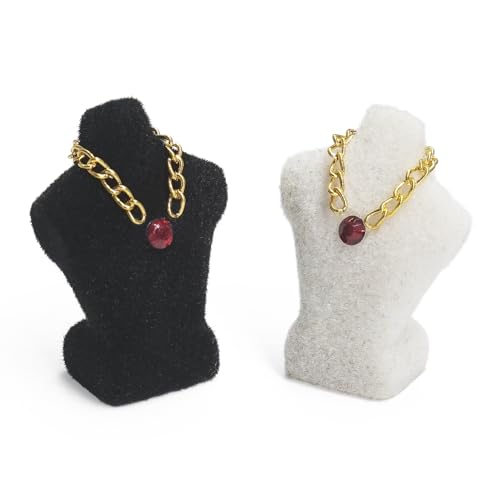 Odoria Puppenhaus Schneiderpuppe Schmuck Miniatur: 1/24 Maßstab Schaufensterpuppe Vintage für Frisiertisch Schlafzimmer Viktorianisch - Mini Halskette Rot Modell Luxuriös DIY Schwarz Weiß 2Stk Odoria Puppenhaus Schneiderpuppe Schmuck Miniatur: 1/24 Maßstab Schaufensterpuppe Vintage für Frisiertisch Schlafzimmer Viktorianisch - Mini Halskette Rot Modell Luxuriös DIY Schwarz Weiß 2Stk von Odoria