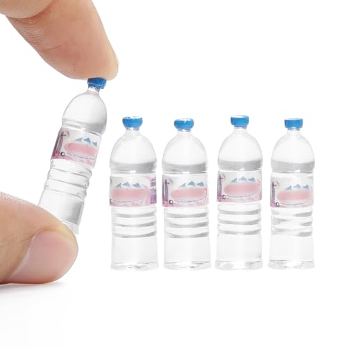 Odoria Puppenhaus Wasser Flasche Miniatur: 1/6 Maßstab Wasserflasche Küche Restaurant - Mini mineralwasser Trinken Picknick DIY Handwerk 5 STK von Odoria