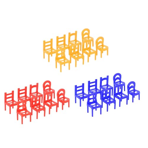 Odorkle 18 Mini-Stühle-Spiel, Familien-Stapelstuhlspielzeug für, Farbenfrohes Balancierspiel mit Anleitung, Entwicklungsförderndes Lernspiel für Koordination und Gleichgewicht von Odorkle