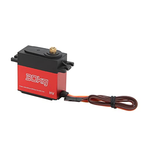Odorkle 30 Kg RC-Lenkservo, RC-Car-Servoset aus Aluminiumlegierung, Wasserdichtes, Schnell Reagierendes Motor-Digitalservo mit 25-T-Metallservoarm Odorkle 30 Kg RC-Lenkservo, RC-Car-Servoset aus Aluminiumlegierung, Wasserdichtes, Schnell Reagierendes Motor-Digitalservo mit 25-T-Metallservoarm von Odorkle