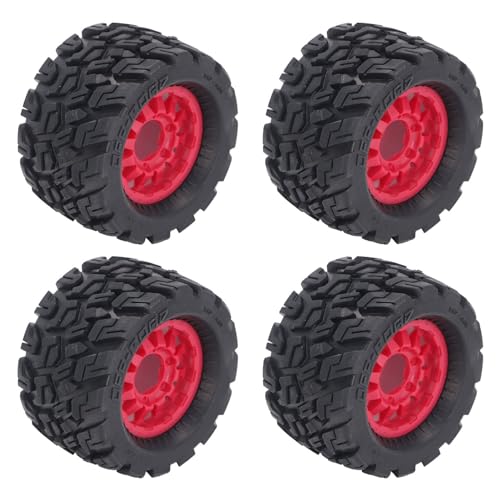 Odorkle 4PCS RC Crawler Reifen, Langlebiger, Rutschfester Gummiradreifen mit Kunststoffnabe für 1/8 1/10 Modell-Kletterauto-Ersatzteile, ODORKLEOH7DBZ6K9Y von Odorkle