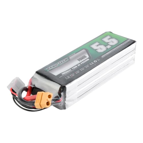 Odorkle 5500 MAh 14,8 V 35 C XT60-Stecker LiPo-Akku, Lagerbeständig, Geeignet für Ferngesteuerte Modellautos, Flugzeuge oder Boote von Odorkle