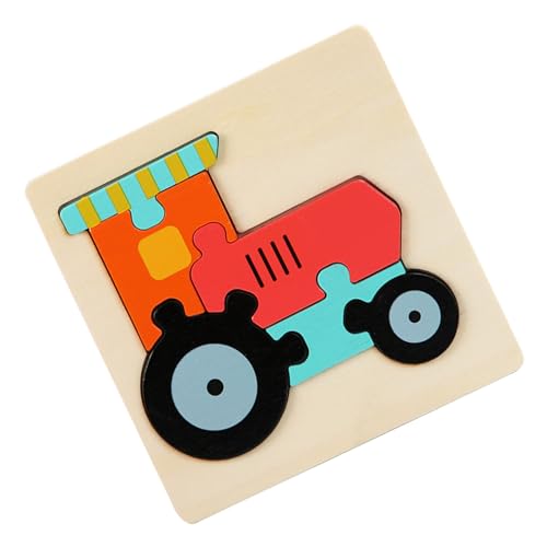 Odorkle Fahrzeug-Puzzlespielzeug für Kinder, Langlebige Lernpuzzles aus Holz, Blöcke, Interaktives Spielzeug für das Frühe Lernen von Babys von Odorkle