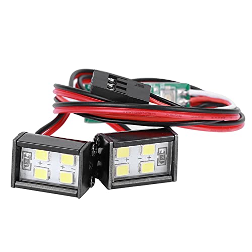 Odorkle RC-Dachlicht, 2 Stück 4LED RC-Dachlicht, Hohe Helligkeit, 17 Mm Länge mit Langem, Hellem Stroboskop-Atem fürRC-Automodell von Odorkle