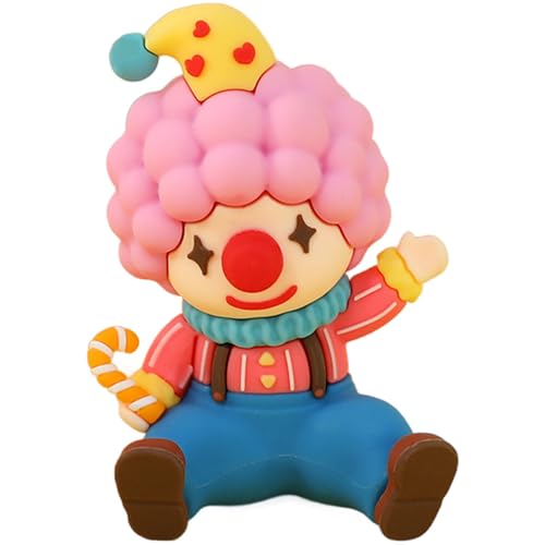 Kunst der Clownfigur, Miniatur Buntes Zirkus -Clown -Dekor, Karnevalskuchen -Topper -Ornament, Stil 1, für Haus- und Bürodekoration Kunst der Clownfigur, Miniatur Buntes Zirkus -Clown -Dekor, Karnevalskuchen -Topper -Ornament, Stil 1, für Haus- und Bürodekoration von Odoukey