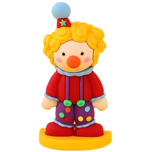 Kunst der Clownfigur, Miniatur Buntes Zirkus -Clown -Dekor, Karnevalskuchen -Topper -Ornament, Stil 2, für Heim- und Bürodekoration Kunst der Clownfigur, Miniatur Buntes Zirkus -Clown -Dekor, Karnevalskuchen -Topper -Ornament, Stil 2, für Heim- und Bürodekoration von Odoukey