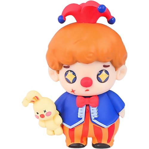 Kunst der Clownfigur, Miniatur Buntes Zirkus -Clown -Dekor, Karnevalskuchen -Topper -Ornament, Stil 3, für Haus- und Bürodekoration Kunst der Clownfigur, Miniatur Buntes Zirkus -Clown -Dekor, Karnevalskuchen -Topper -Ornament, Stil 3, für Haus- und Bürodekoration von Odoukey