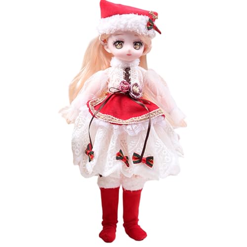 Odoukey 12 Zoll Anime Ball Jointed Puppe, süß mit Kleiderschuhen Perücke Haare Gesichts Make -up -Augen, Weihnachtsgeburtstagsspielzeug für 8+ Jahre alt von Odoukey