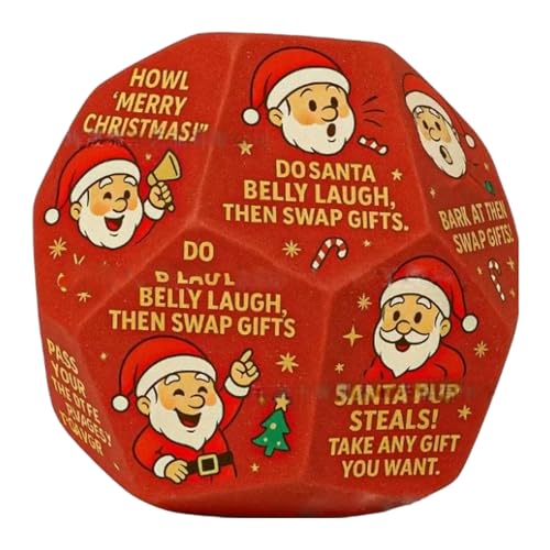 Odoukey Würfelspiele, Santa -Tauschgeschenke Austausch urkomische lustige Weihnachtsspiele Strumpfstoffe für Familienabendsurlaubsfeier von Odoukey
