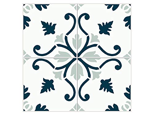 Oedim Aufkleber für Boden, Positan, Beige und Blau, 10 Stück von Oedim