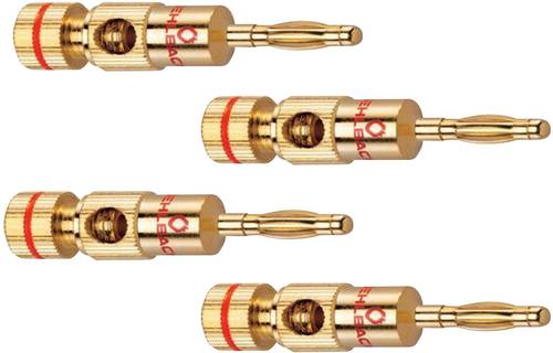 Oehlbach 3002 Lautsprecher-Steckverbinder Stecker, gerade Polzahl (num): 2 Gold 4St. von Oehlbach