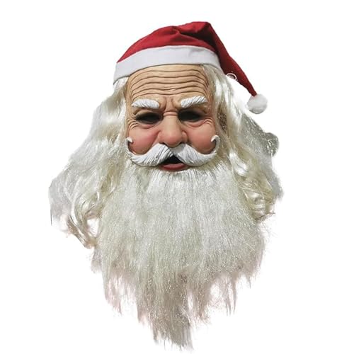 Oellinx Halloween Alter Mann Maske Realistische menschliche Gesichtsmaske Schreckliche Latexmaske Halloween Cosplay Kostüm Party Spiele Requisiten (S) von Oellinx