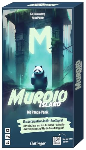 Oetinger Media, Murdio Island, Die Panda-Panik, Brettspiel, kooperatives Audio-Game für Kinder ab 10, ab 1 Spieler, 60-75 Minuten, White von Oetinger Media
