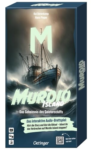Oetinger Media, Murdio Island Das Geheimnis des Geisterschiffs, Brettspiel, kooperatives Audio-Game für Kinder ab 10, a 1 Spieler, 60-75 Minuten von Oetinger Media